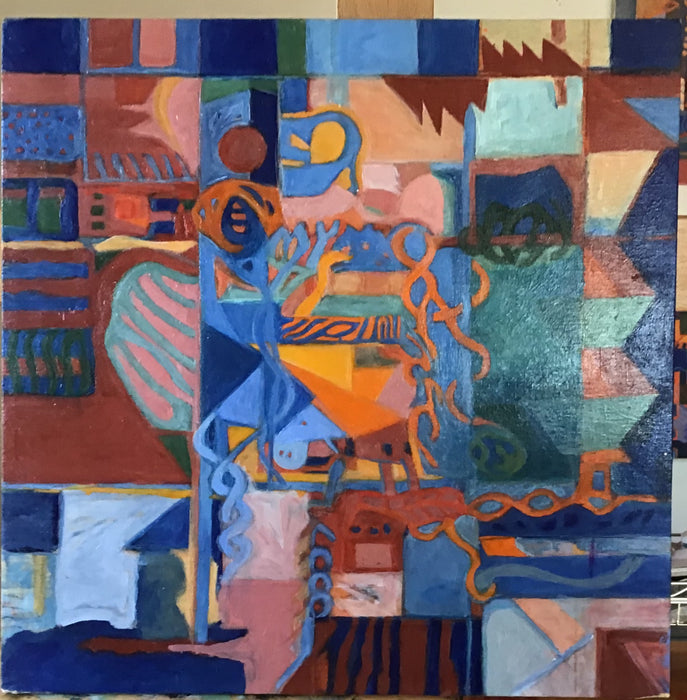 BLUE WANDER III, 2024, acrylic on canvas, 12 x 12 in. / 30.48 x 30.48 cm.