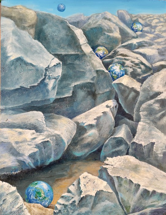 Rock My World, 2025, acrylic, 23 x 18 in. / 58.42 x 45.72 cm.