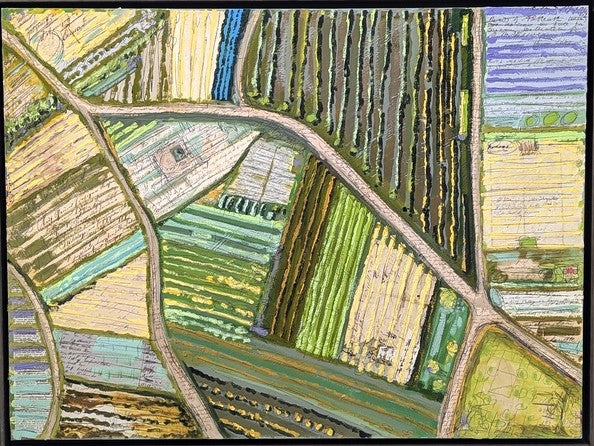 Tilth, 2024, oil on canvas, 24 x 36 in. / 60.96 x 91.44 cm.