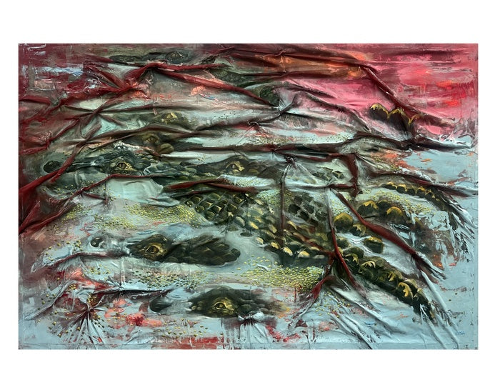 Feeling, Not Seeing, 2026, mixed media, 48 x 32 in. / 121.92 x 81.28 cm.