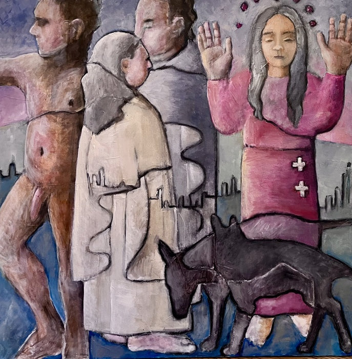 Eulogy, 2026, oil and acrylic on canvas, 36 x 36 in. / 91.44 x 91.44 cm.