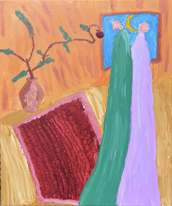 Two Seekers, 2026, acrylic, 24 x 20 in. / 60.96 x 50.8 cm.
