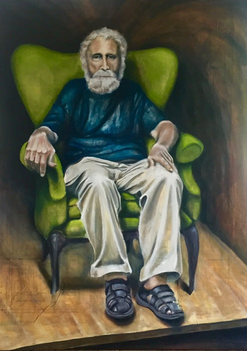 The Architect, 2020, oil on paper, 48 x 36 in. / 121.92 x 91.44 cm.