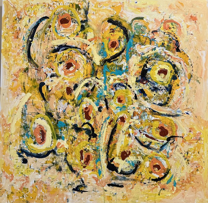 Patterns with a Little Chaos, 2024, mixed media, 24 x 24 in. / 60.96 x 60.96 cm.