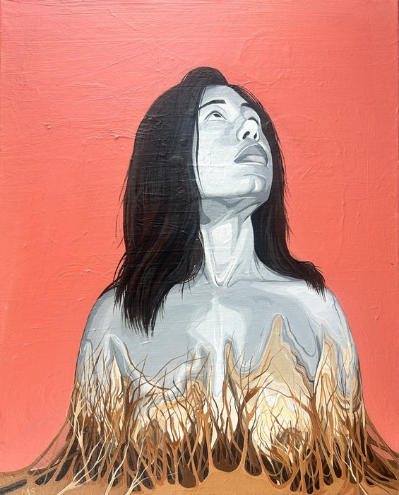 Stripped of Sanity, 2026, acrylic, 20 x 16 in. / 50.8 x 40.64 cm.