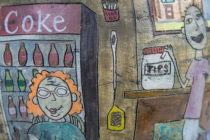 Nobody is Anybody at Pete's: Ft. McKavett, TX, 2025, porcelain, 13 x 11 x 11 in. / 33.02 x 27.94 x 27.94 cm.