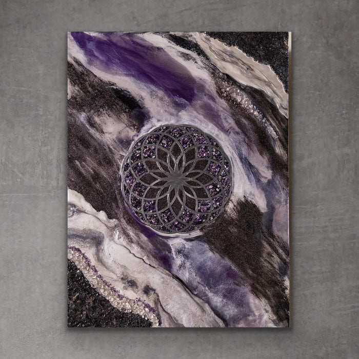 Call of the Ancient Wisdom, 2026, mixed media, 40 x 30 in. / 101.6 x 76.2 cm.