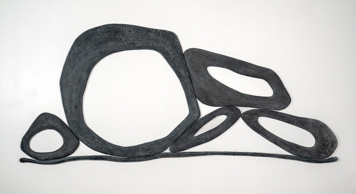 "Still" Woman, 2024, mixed media, 45 x 101 in. / 114.3 x 256.54 cm.