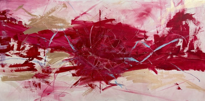Carrying Fire Without Burning I, 2026, acrylic, 24 x 48 in. / 60.96 x 121.92 cm.