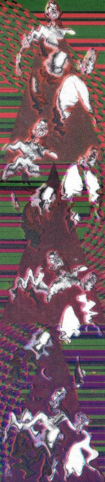 Continuous Breakdown (Void Version), 2025, silkscreen on card stock, 27 x 6 in. / 68.58 x 15.24 cm.