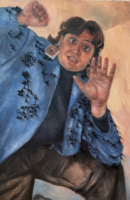 Help!, 2026, mixed media, 36 x 24 in. / 91.44 x 60.96 cm.