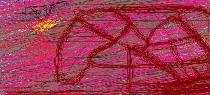 Symptomatic Resistance, 2024, digital drawing, 16 x 37 cm. / 6.29 x 14.5 in.