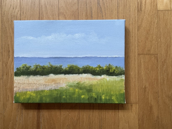 Grassy Fields, 2026, oil on canvas, 12 x 16 in. / 30.48 x 40.64 cm.