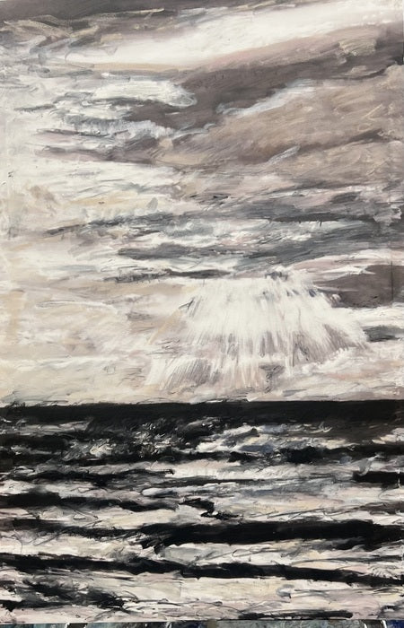 Ephemeral Light/ Black & White, 2026, mixed media, 24 x 36 in. / 60.96 x 91.44 cm.