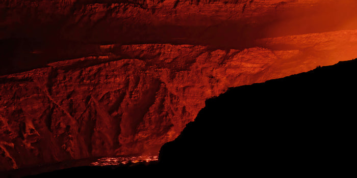 Glittering Lava Lake, 2021, photography, 8 x 30 in. / 20.32 x 76.2 cm.