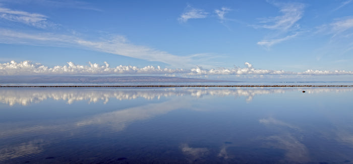 Moloka'i Magic Reflective Morning, 2024, photography, 8 x 30 in. / 20.32 x 76.2 cm.