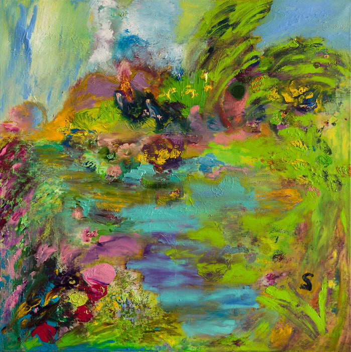 Witches' Sabbath, 2020, oil on canvas, 80 x 80 cm. / 31.4 x 31.4 in.