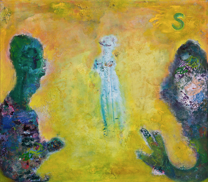 ...And Two Solitudes Met, 2023, oil on canvas, 70 x 80 cm. / 27.5 x 31.4 in.