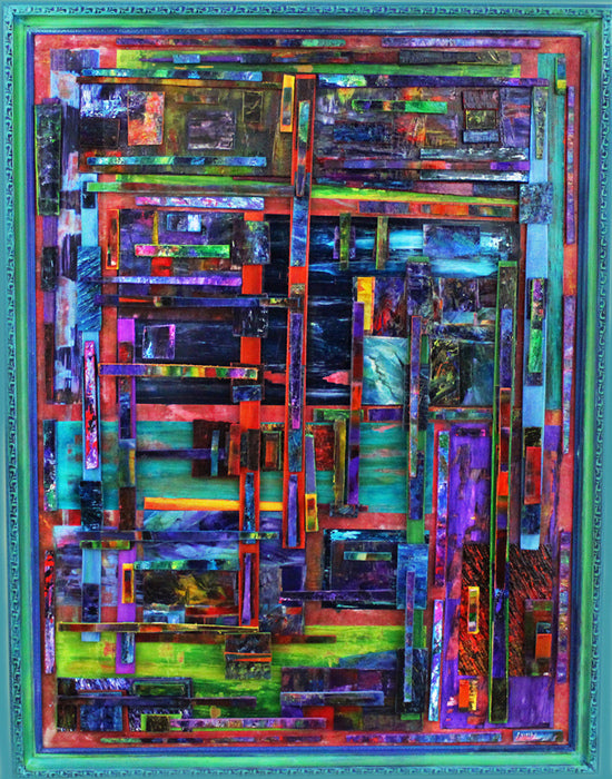 Floating Crosses, 2025, oil and acrylic, 40 x 30 in. / 101.6 x 76.2 cm.