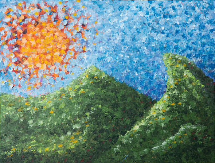 Mountain Waves, 2026, acrylic, 12 x 16 in. / 30.48 x 40.64 cm.