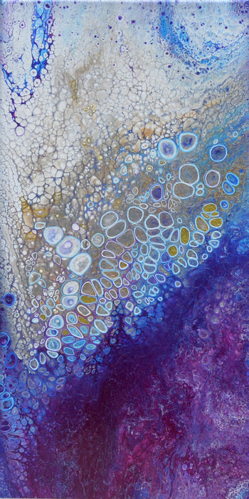 The Ocean and Her Beautiful Wickedness, 2026, acrylic, 20 x 10 in. / 50.8 x 25.4 cm.