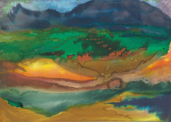 Strata, 2025, mixed media on paper, 10 x 14 in. / 25.4 x 35.56 cm.