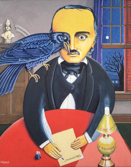 Poe, 1994, gouache, 9 x 8 in. / 22.86 x 20.32 cm.