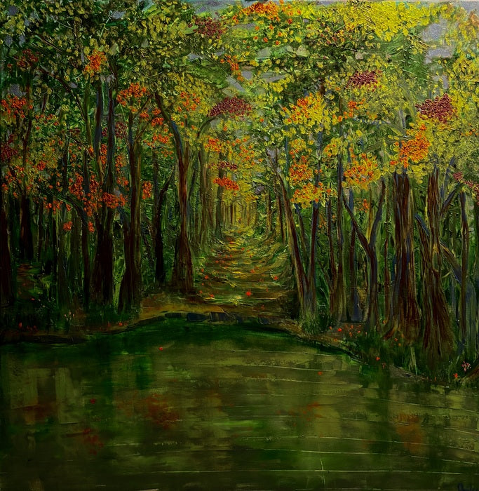 Watchung At Twilight, 2026, acrylic on canvas, 36 x 36 in. / 91.44 x 91.44 cm.