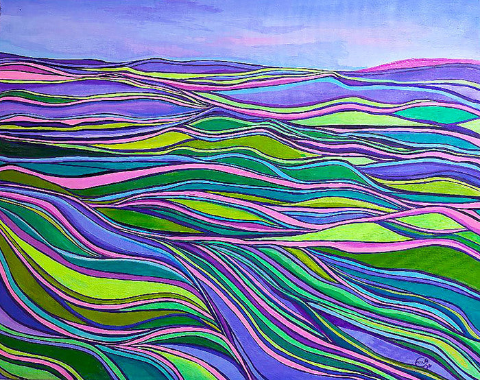 Many Roads, 2026, acrylic, 20 x 30 in. / 50.8 x 76.2 cm.