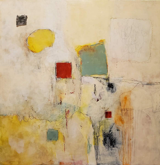One of These Things is Not Like the Others, 2024, mixed media, 36 x 36 in. / 91.44 x 91.44 cm.