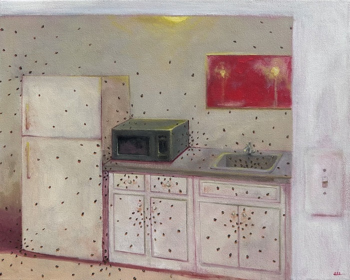 2711D Lane Park Rd, 2026, acrylic on canvas, 12 x 16 in. / 30.48 x 40.64 cm.
