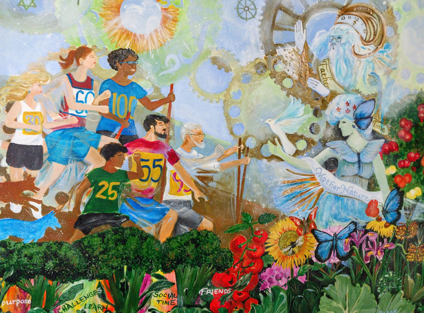 Journey Thru Life, 2024, acrylic, 30 x 40 in. / 76.2 x 101.6 cm.