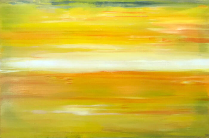 #81 Walking on Sunshine, 2023, oil on canvas, 24 x 36 in. / 60.96 x 91.44 cm.