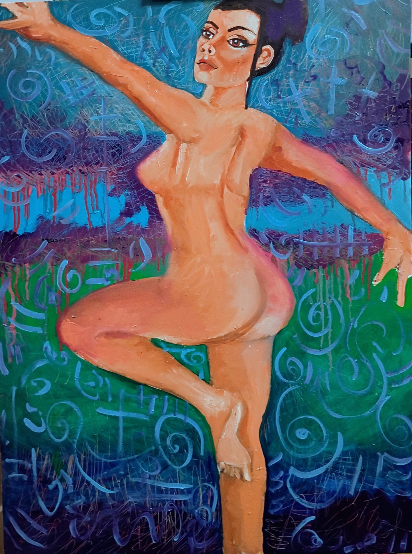 My Beautiful Model, 2026, oil on canvas, 30 x 46 in. / 76.2 x 116.84 cm.