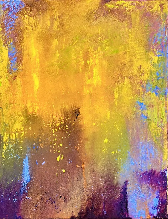A View From The Other Side, 2023, cold wax and oil paint on canvas, 18 x 14 in. / 45.72 x 35.56 cm.