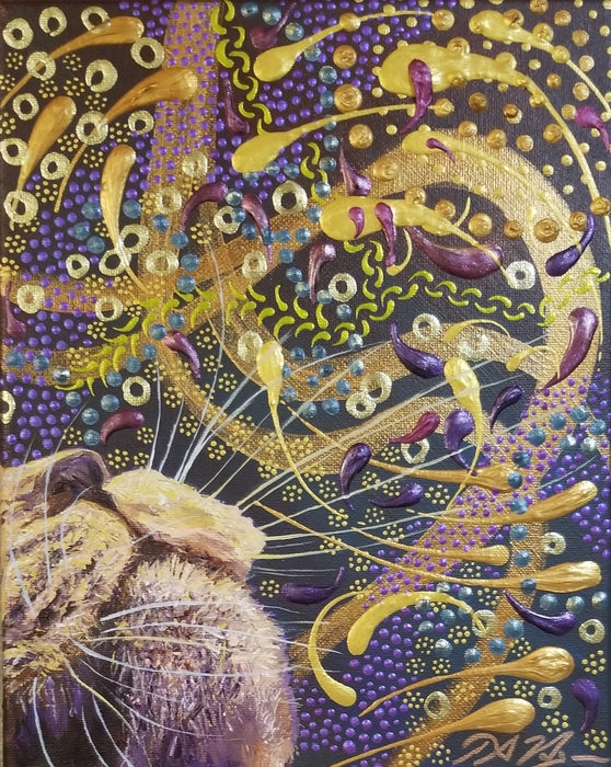 Antennae, 2022, acrylic in floating frame, 20 x 16 in. / 50.8 x 40.64 cm.