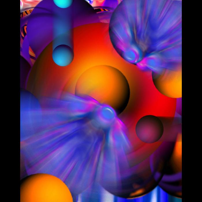 Atom Smashing, 2023, digital art, 40 x 32 in. / 101.6 x 81.28 cm.