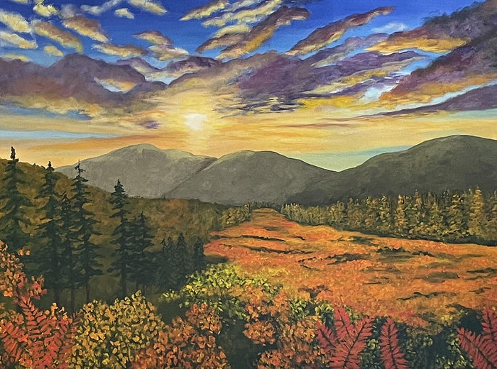 Autumn Splendor, 2023, acrylics, 30 x 40 in. / 76.2 x 101.6 cm.