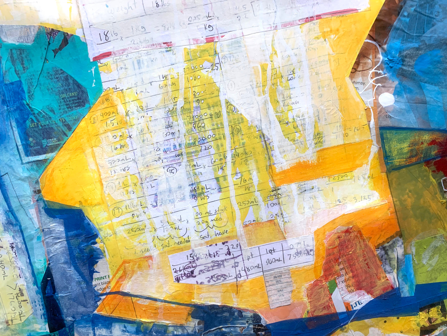 Aztec Math, 2021, mixed media, 19 x 24 in. / 48.26 x 60.96 cm.