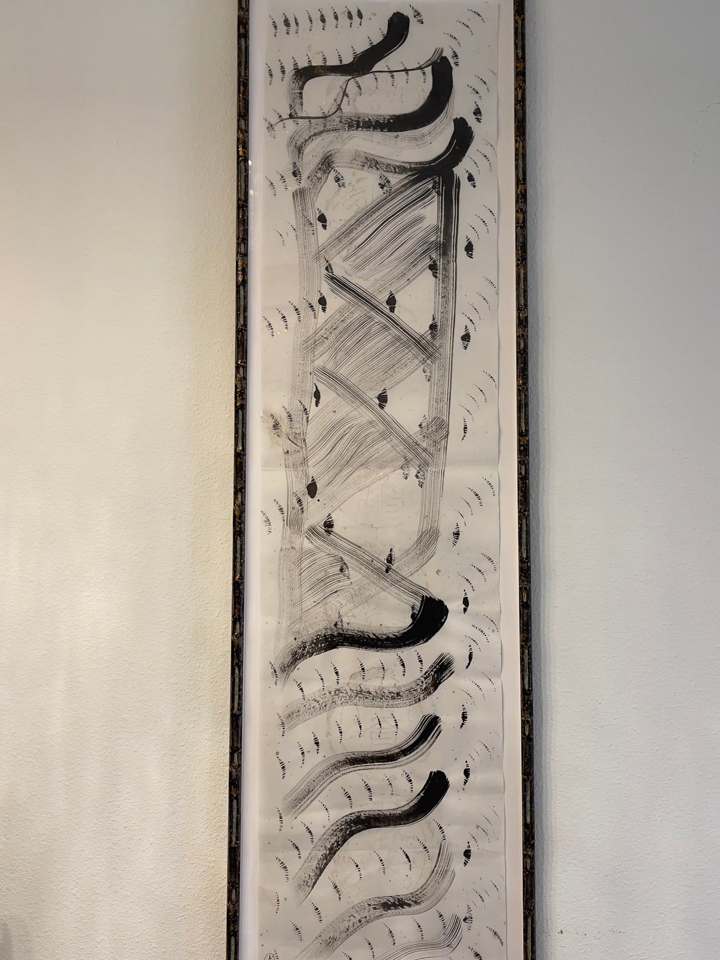 A Golden Prelude, 2020, mixed media, 55 x 17 in. / 139.7 x 43.18 cm.