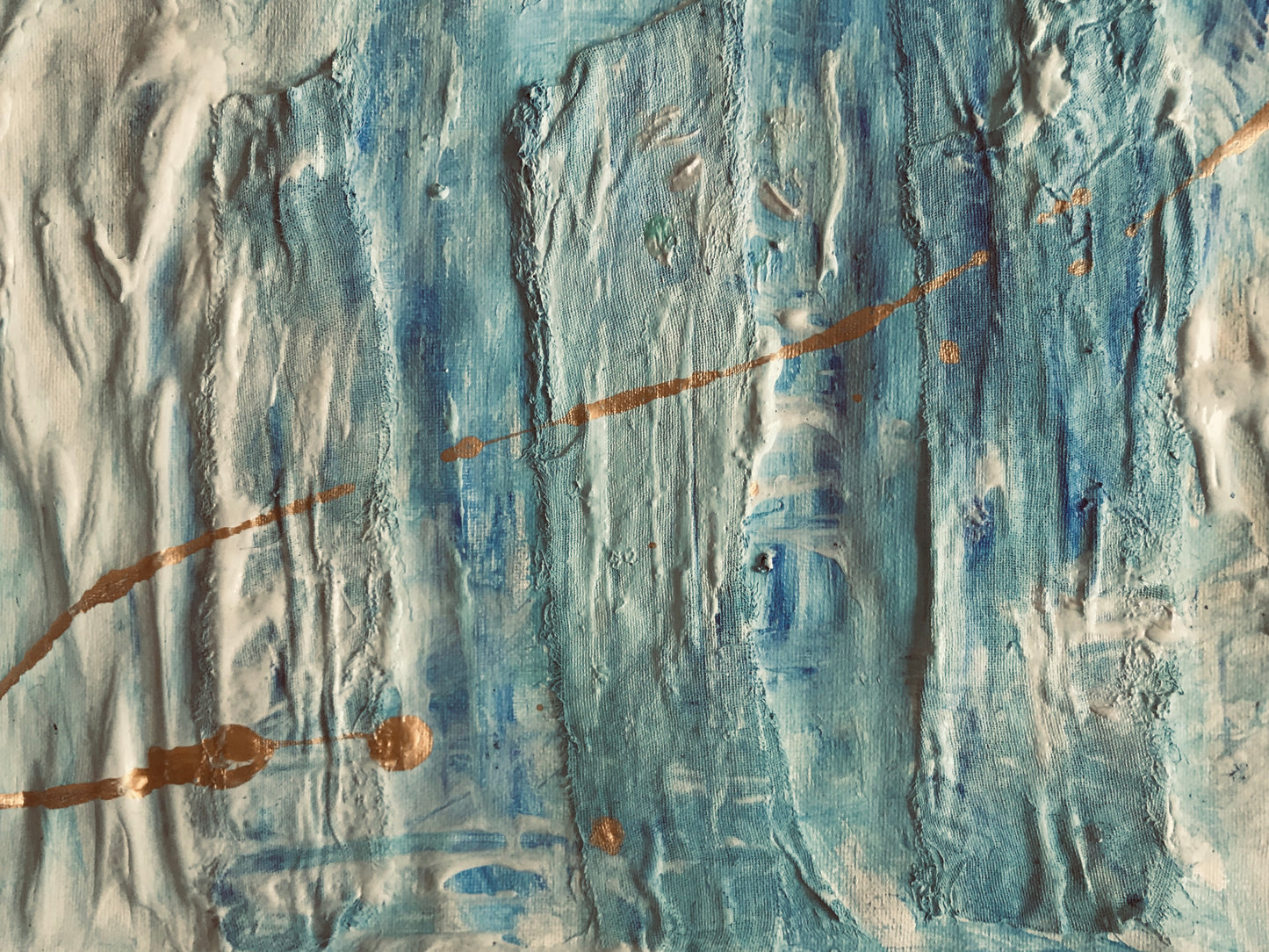 Turquoise Texture, 2023, mixed media, 24 x 20 in. / 60.96 x 50.8 cm.