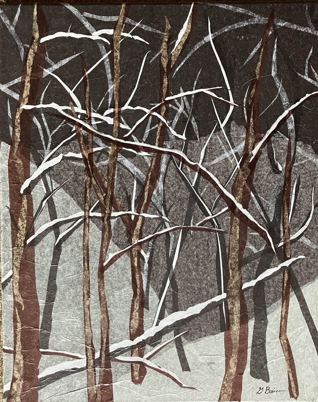 Winter Tangle, 2025, tissue paper, 20 x 16 in. / 50.8 x 40.64 cm.