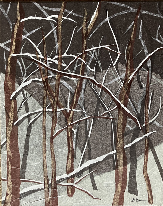 Winter Tangle, 2025, tissue paper, 20 x 16 in. / 50.8 x 40.64 cm.