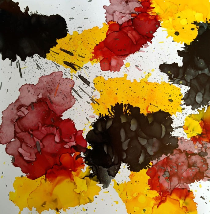 BLAST, 2024, ink on synthetic paper, 12 x 12 in. / 30.48 x 30.48 cm.