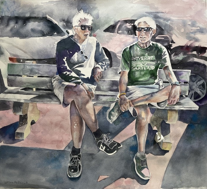 Best Buds, 2023, watercolor on arches, 24 x 22 in. / 60.96 x 55.88 cm.