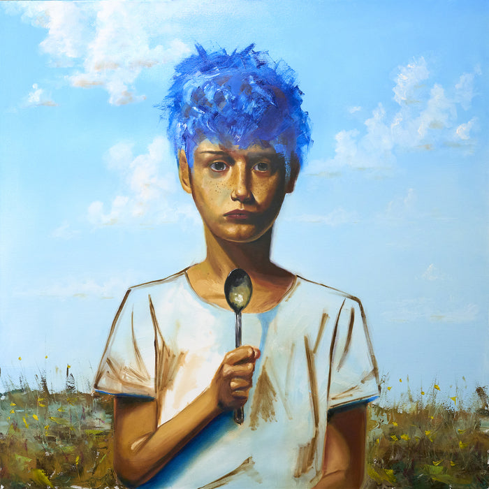 Blue, 2024, oil on canvas, 40 x 40 in. / 101.6 x 101.6 cm.
