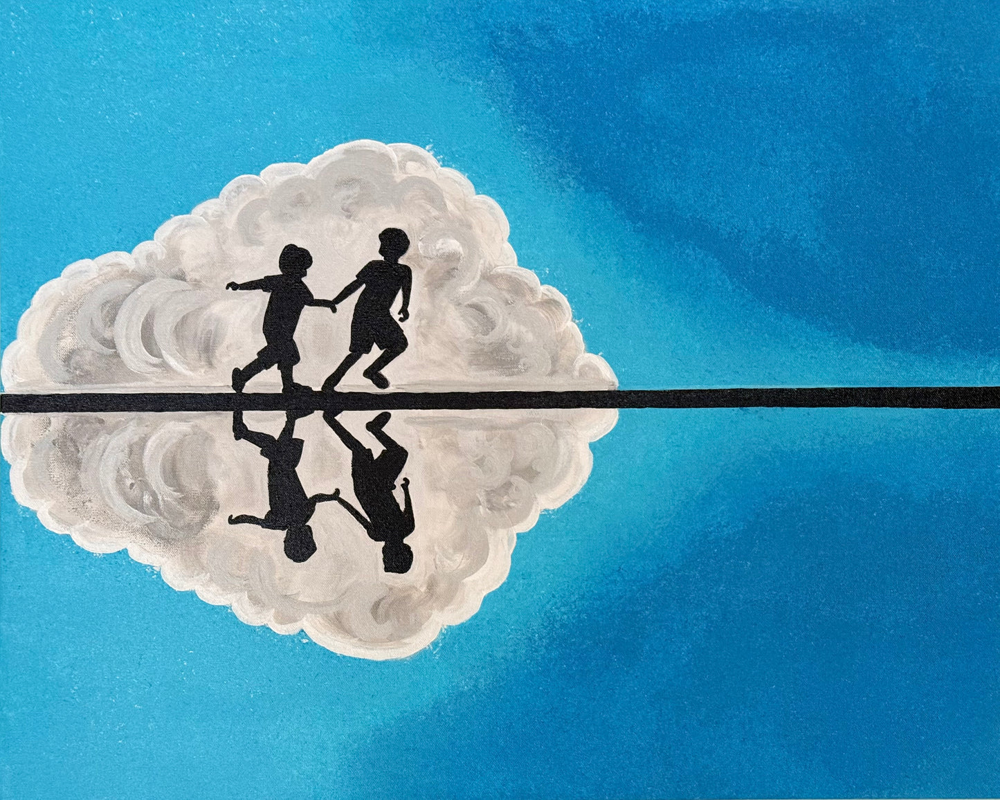 Bound by Reflection, 2024, acrylic, 30 x 24 in. / 76.2 x 60.96 cm.
