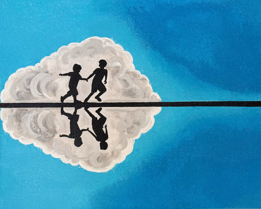 Bound by Reflection, 2024, acrylic, 30 x 24 in. / 76.2 x 60.96 cm.