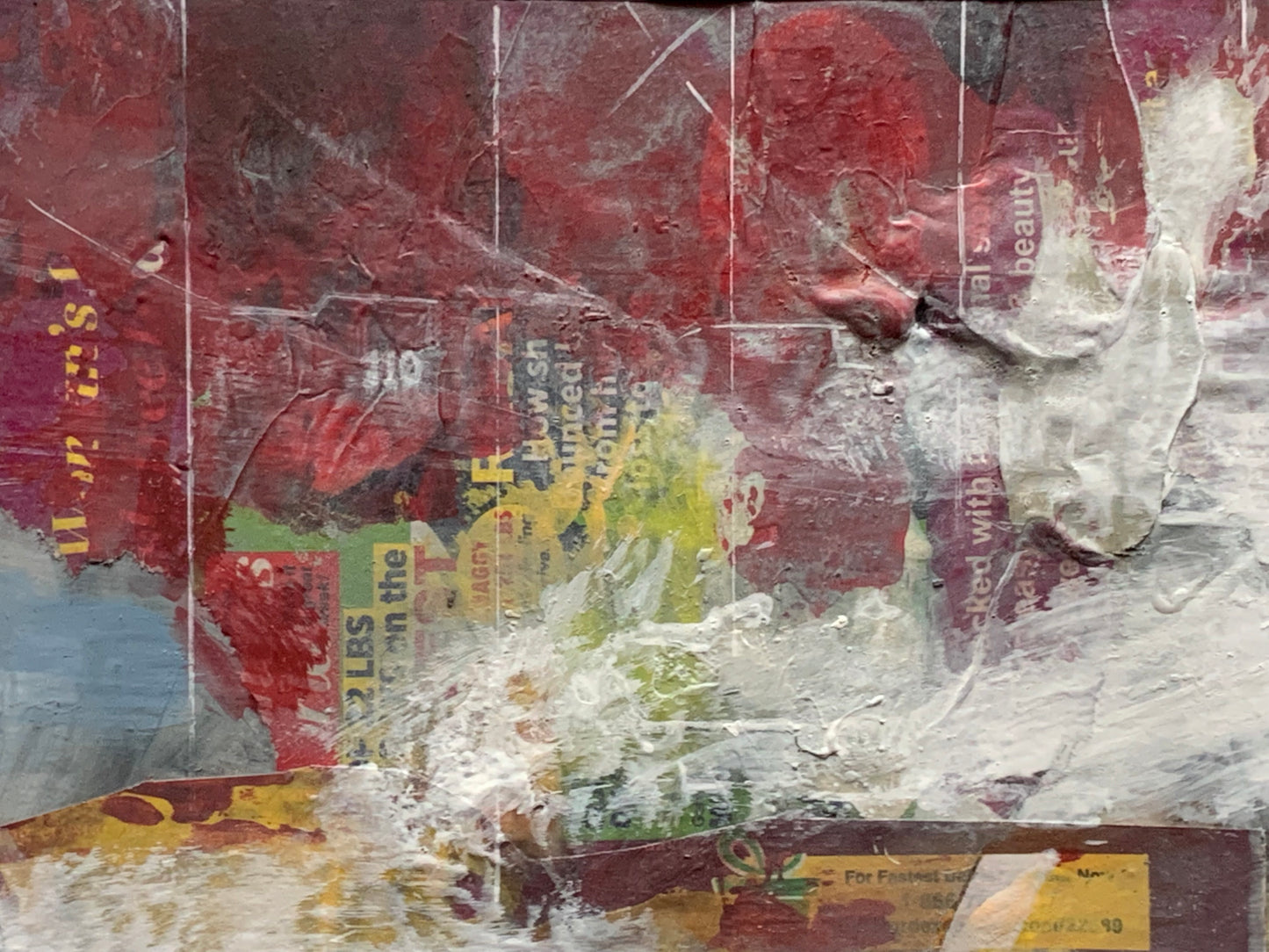 Burning From the Inside, 2023, mixed media, 19 x 24 in. / 48.26 x 60.96 cm.