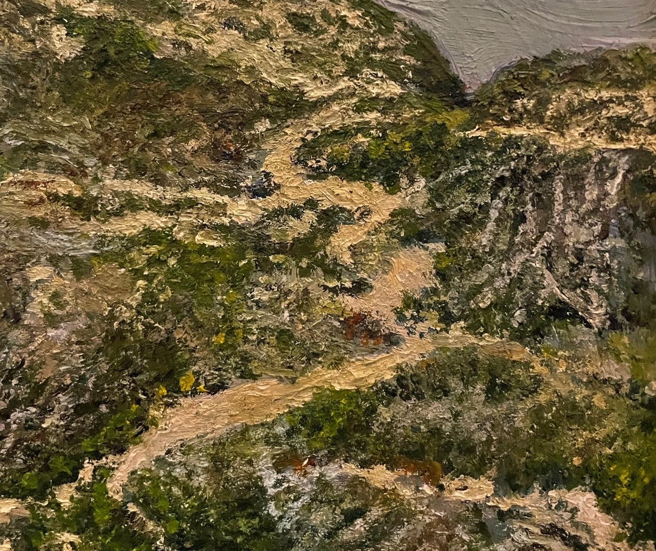 Bay Point Formation at Torrey Pines, 2022, oil on glass in frame, 22 x 30 in. / 55.88 x 76.2 cm.